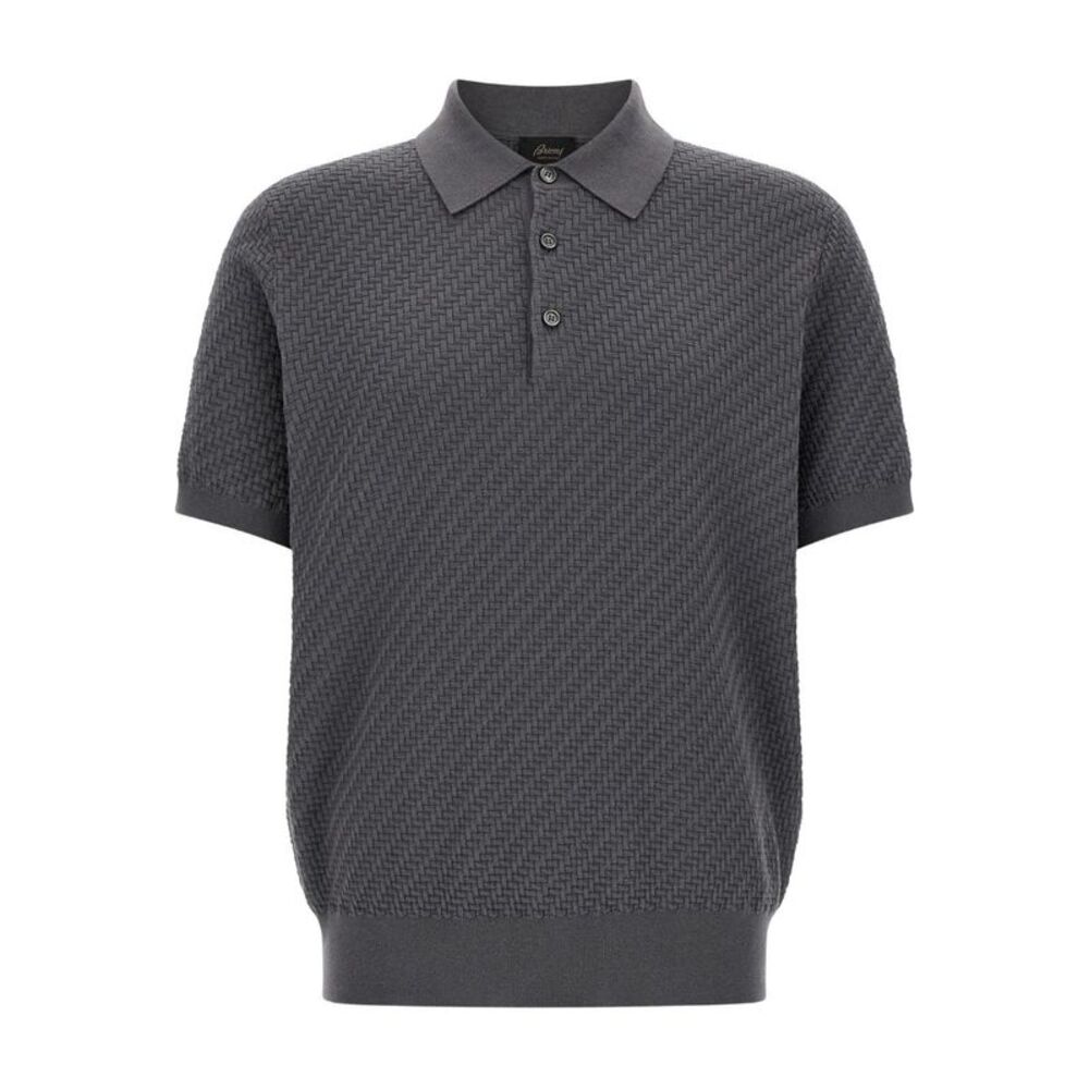 Brioni Men Cashmere And Cotton Polo Shirt
